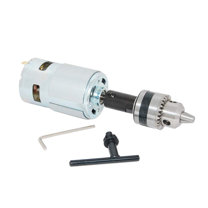 CHANCS DC-Motor 775 12V/24V Getriebemotor Mini-Tischsäge für Holzschneiden mit Mini-Elektro-Bohrfutt