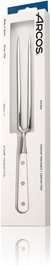 Arcos Serie Riviera Blanc - Tranchiergabel - Klinge aus Nitrum geschmiedetem Edelstahl 180 mm - Hand