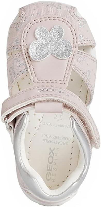 Geox Baby-Mädchen B Elthan Girl C Erste Schritte 23 EU Lt Rose Silver, 23 EU Lt Rose Silver