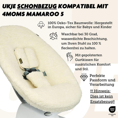 Ukje Liner Schwingbezug kompatibel mit 4moms MamaRoo 5, Multi-Motion Baby Schaukel, Baby Schaukelbez