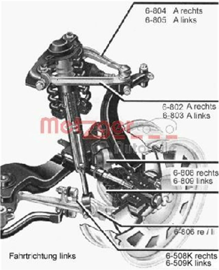 Metzger 58009318 Lenker, Radaufhängung