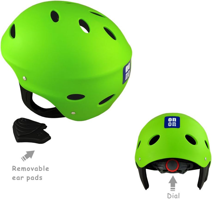 Tontron Wakeboard Kajak Kitesurf Wassersport Helm Matte Grün L, Matte Grün L