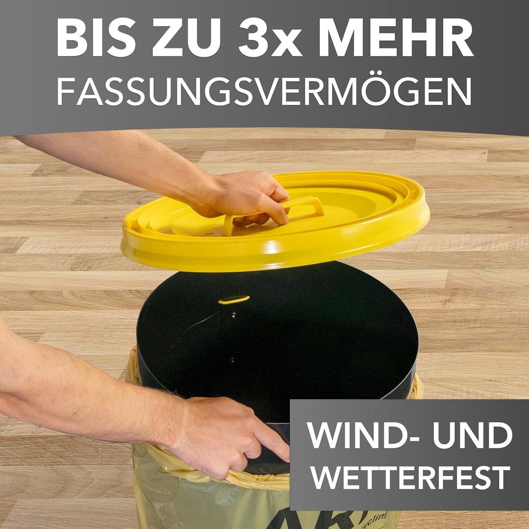 Sacktonne XXL für österreichische Gelbe Säcke (110-120L) – Robuster Bausatz mit Gummihalterung – Lan