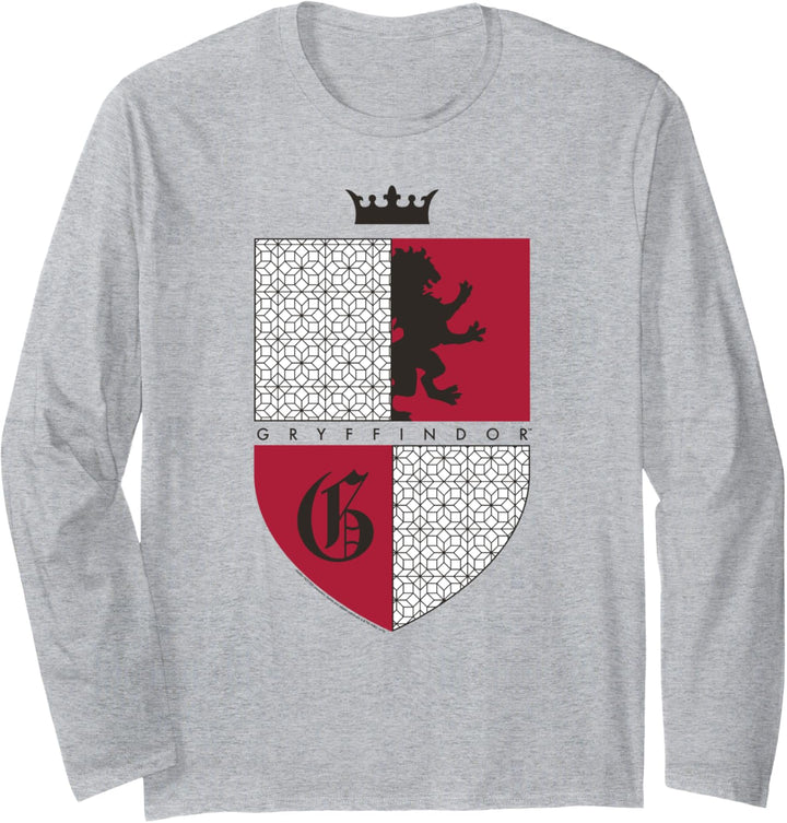 Harry Potter Gryffindor Shield and Crown Langarmshirt
