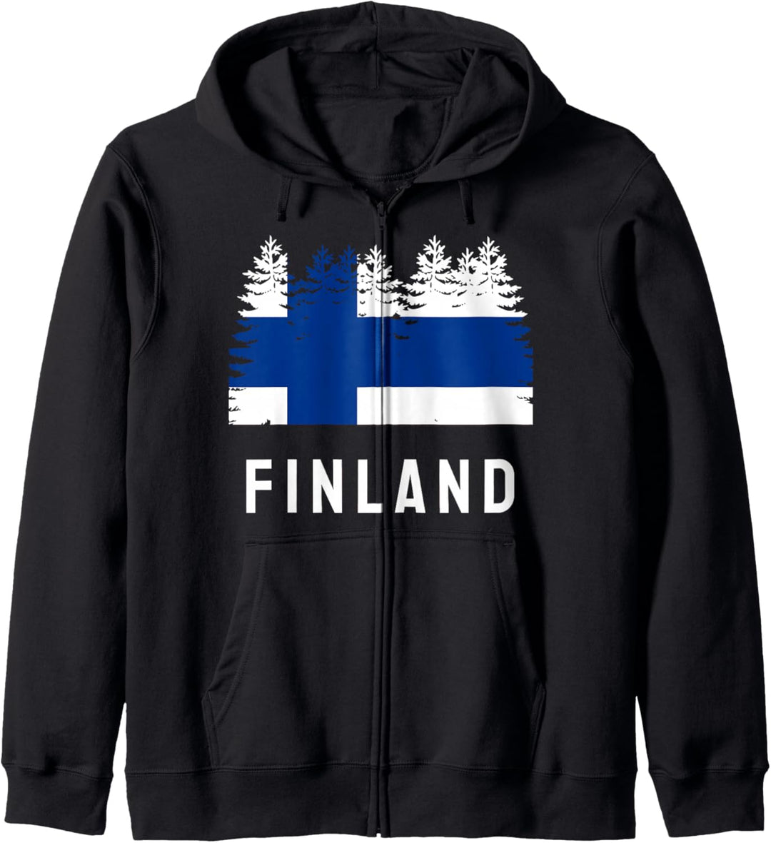 Finnische Waldflagge Finnland Kapuzenjacke