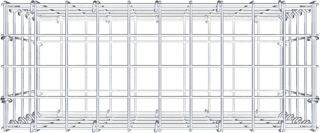 GABIONA - Gabione LxHxT: 50 x 40 x 20 cm - Gabionenmauer für Steine ab 45mm Körnung - Maschenweite 5
