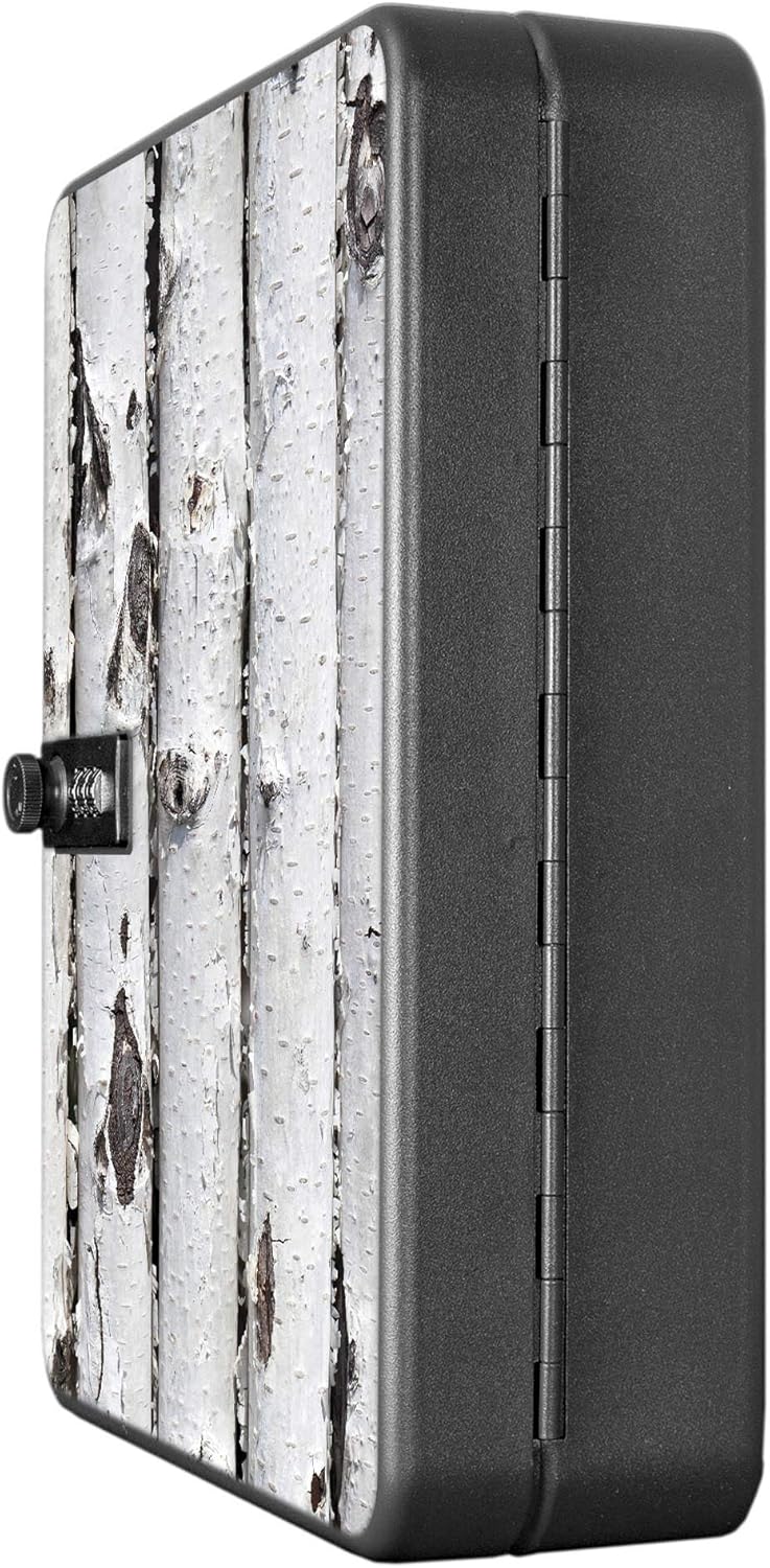 banjado® Burg-Wächter® abschliessbarer Schlüsselkasten mit Motiv Birkenrinde für 36 Schlüssel - Schl