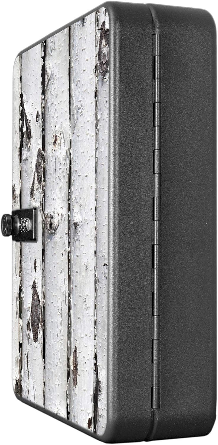 banjado® Burg-Wächter® abschliessbarer Schlüsselkasten mit Motiv Birkenrinde für 36 Schlüssel - Schl