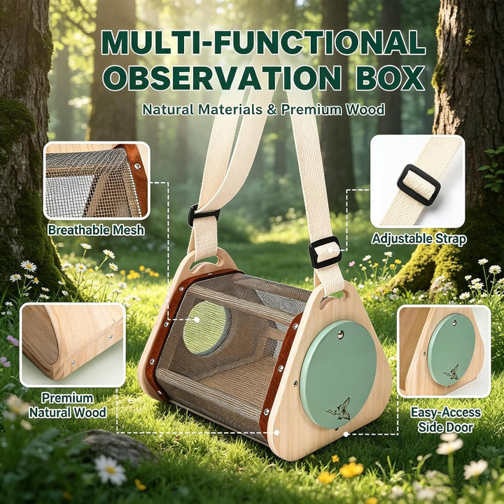 Entdecker Kit & Insektenfänger-Set, Outdoor-Abenteuerset für Schmetterlingsnetz, Insektenbox, Lupe,