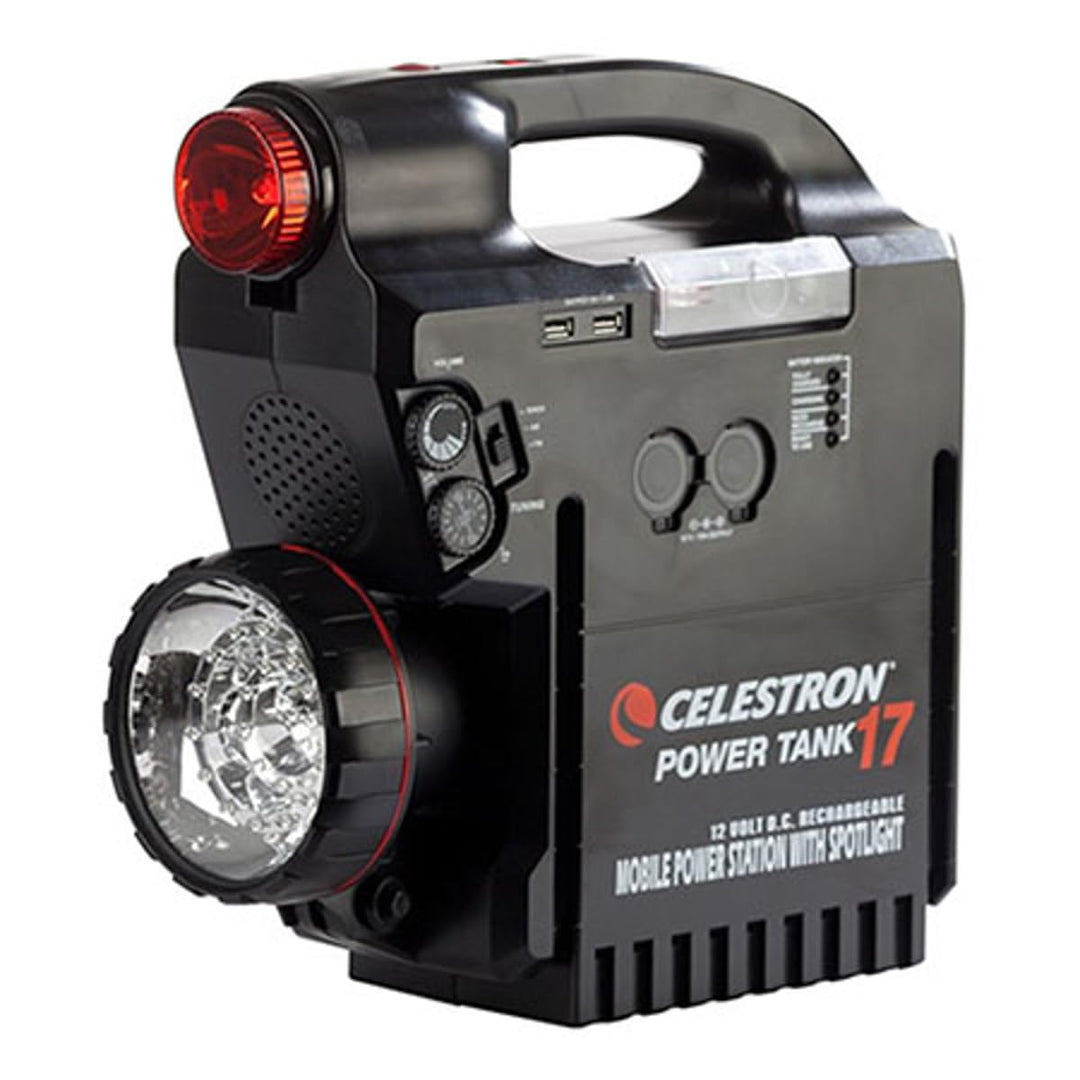 Celestron 18777 PowerTank 17 Rechargeable Power Supply, 12V-17Ah, Black 204 WH, 204 WH