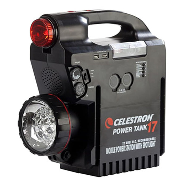 Celestron 18777 PowerTank 17 Rechargeable Power Supply, 12V-17Ah, Black 204 WH, 204 WH