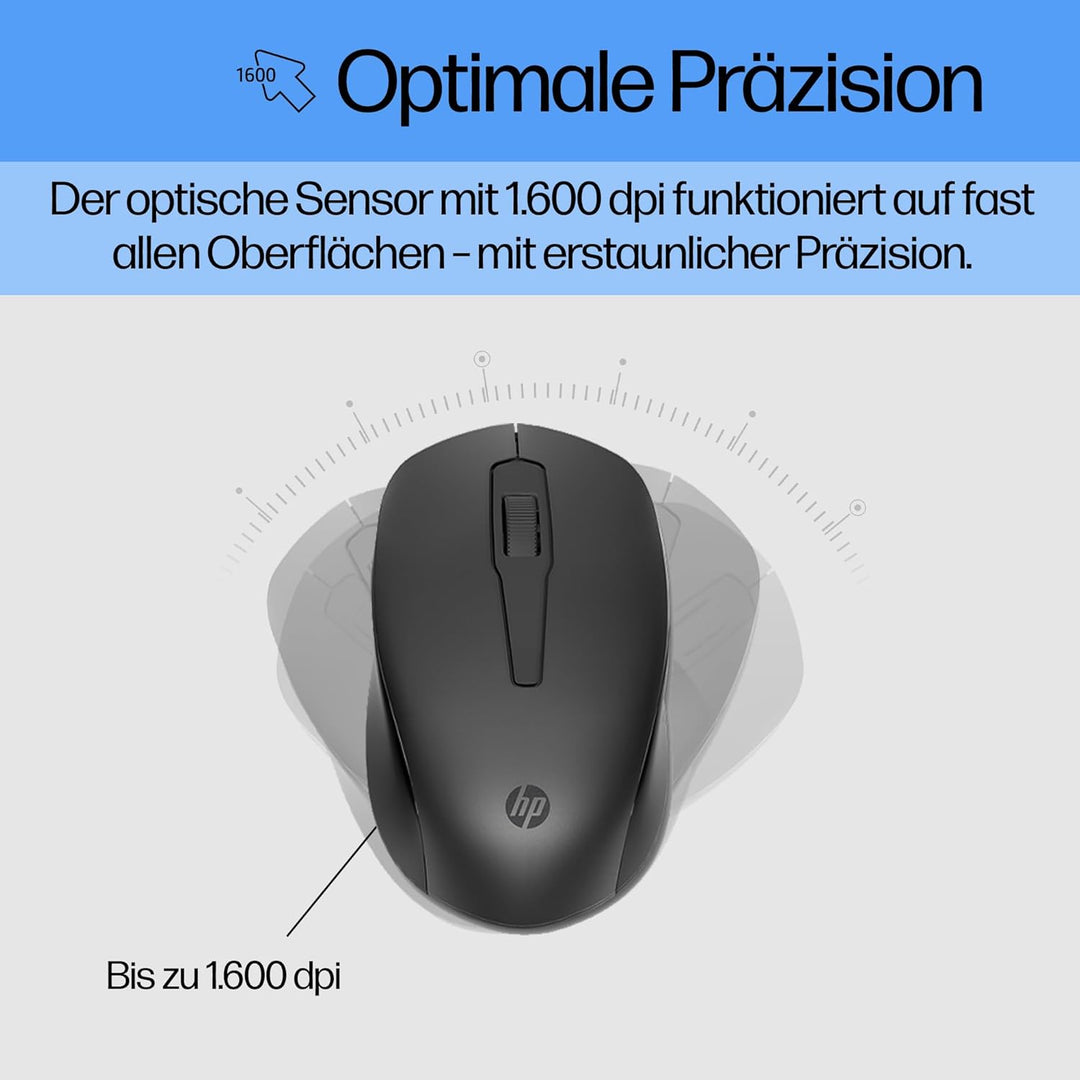 HP 330 Wireless Mouse & Keyboard, USB-A, Schwarz