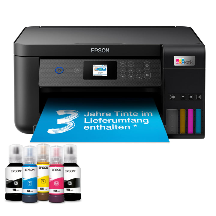 EcoTank ET-2850 A4-Multifunktions-Wi-Fi-Tintentankdrucker, mit einem im Lieferumfang enthaltenen Vor