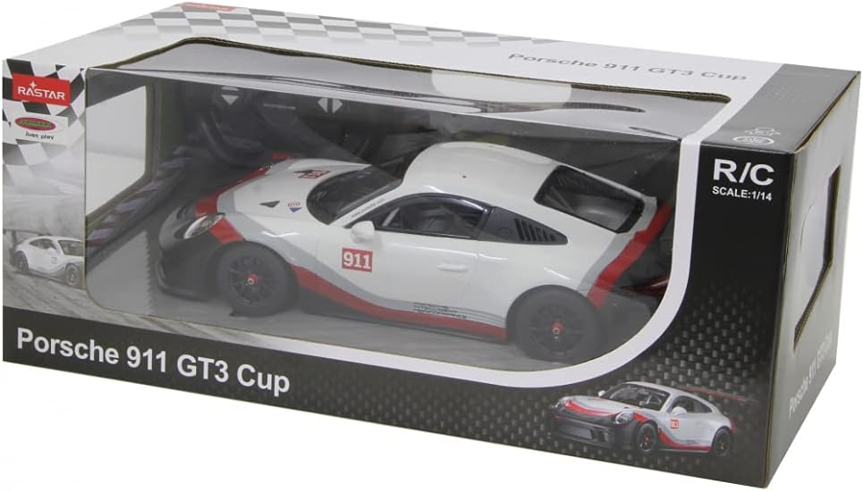JAMARA 405153 - Porsche 911 GT3 Cup 1:14 2,4GHz - offiziell lizenziert,ca 1 Std fahren, 11 Km/h, per