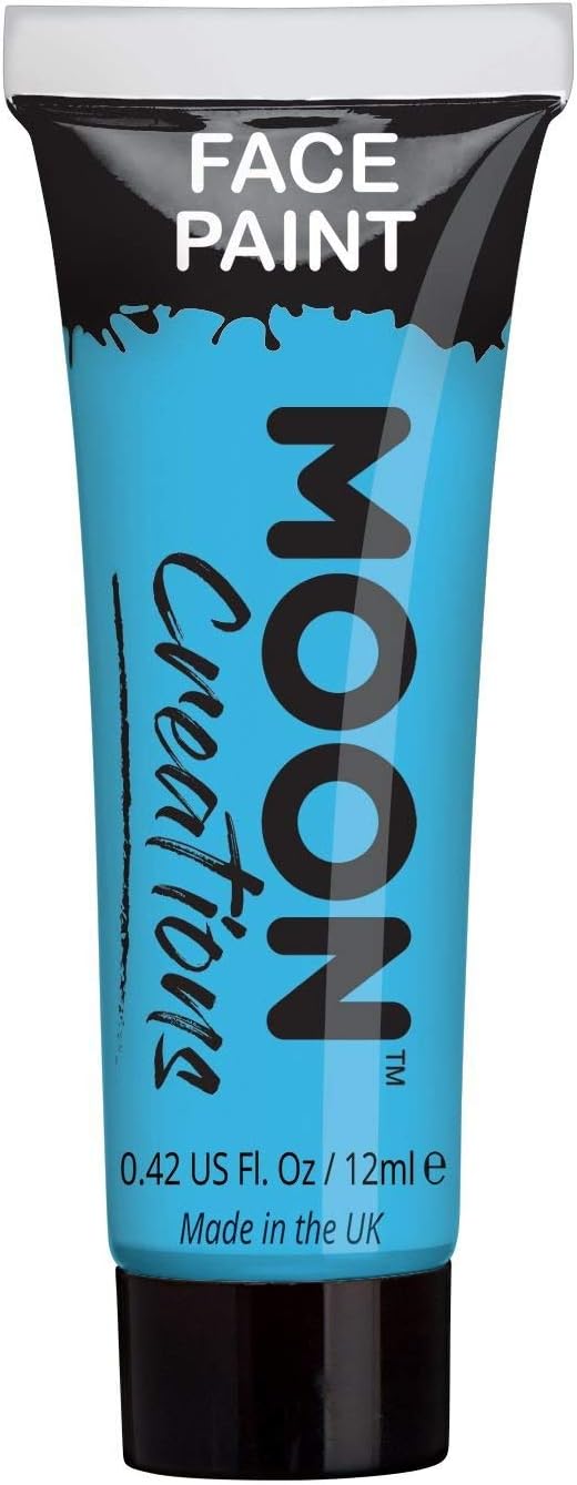 Moon Creations Gesichts- und Körperfarbentuben, gebrauchsfertige Gesichtsfarbe, ohne Flocken, tierve