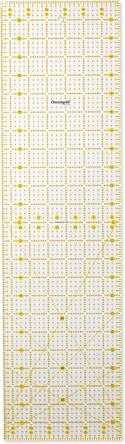 Prym 611485 Universal 6,5 x 24 inch Omnigrid Lineal, Kunststoff, transparent, 611485