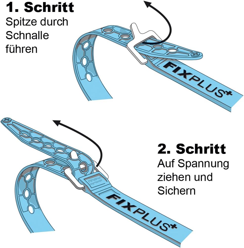 Fixplus Gear Tightener Set 66cm - Ladungsbefestigung am Fahrrad für grosse Teile - Zwei Aluminium Ha