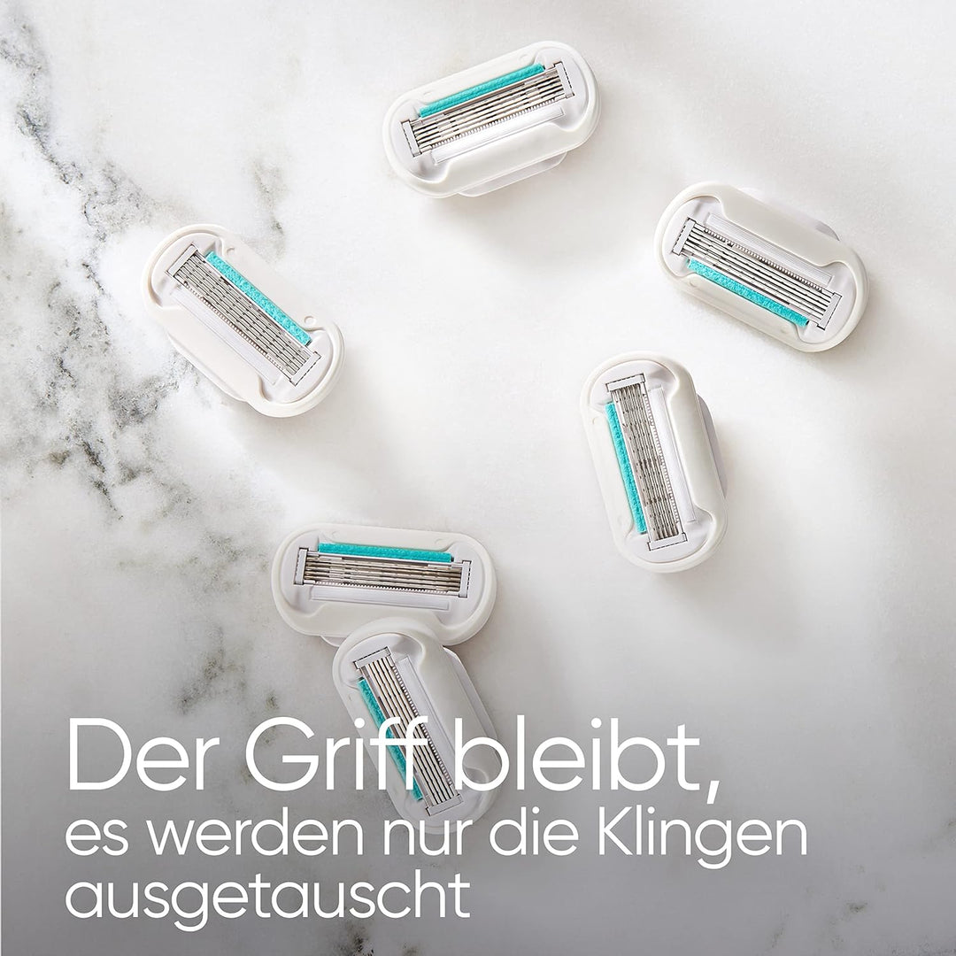 Gillette Venus Deluxe Smooth Sensitive Rasierklingen für Rasierer Damen, 8 Ersatzklingen für Damenra