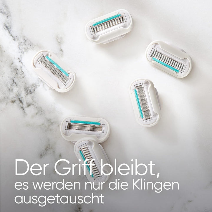Gillette Venus Deluxe Smooth Sensitive Rasierklingen für Rasierer Damen, 8 Ersatzklingen für Damenra
