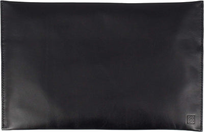 DUDU Damen Pochette Elegant aus Leder mit Reissverschluss für Makeup und Handy Schwarz, Schwarz