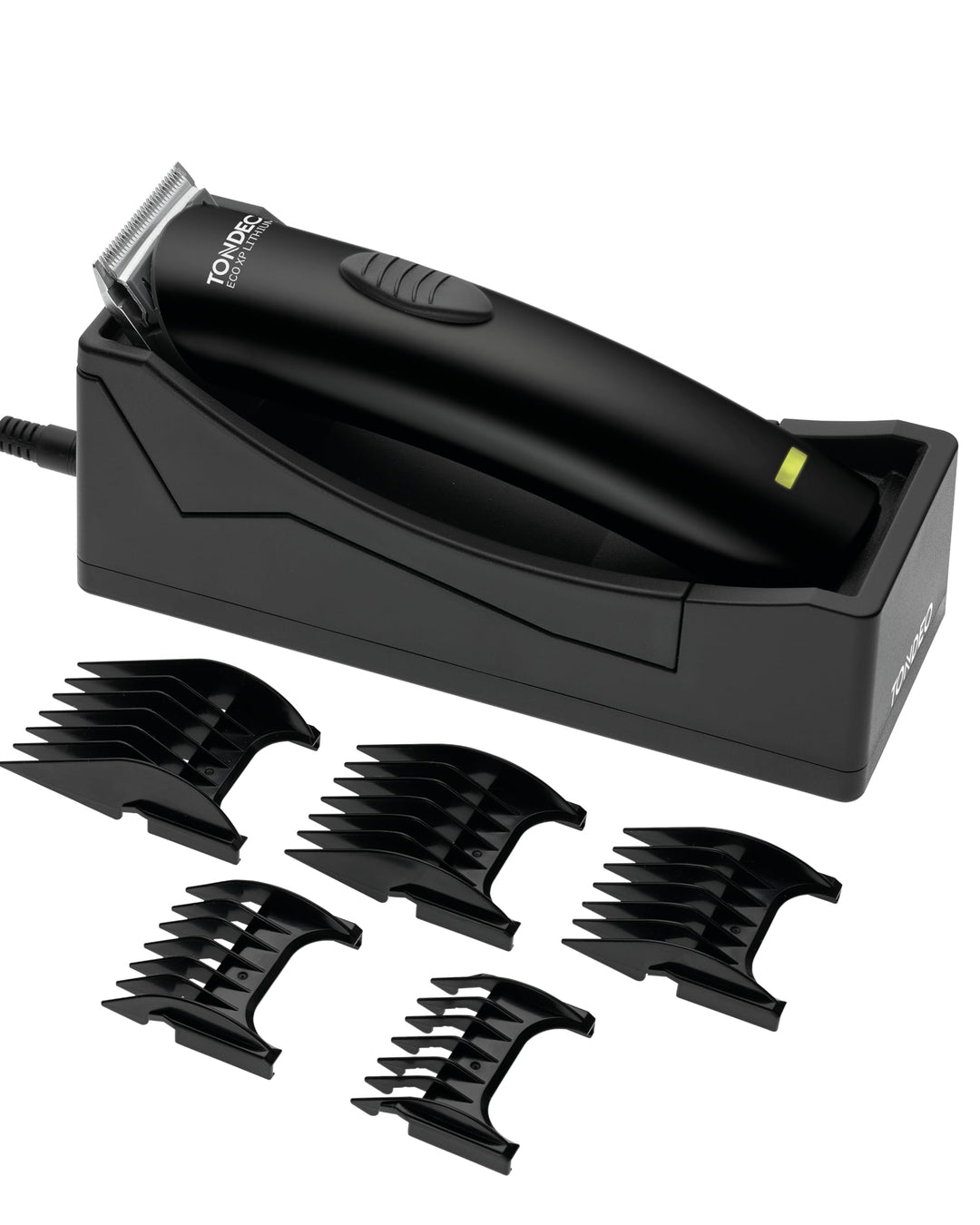 TONDEO Profi Haarschneidemaschine ECO XP LITHIUM BLACK | Haarschneider inklusive Ladestation und Auf