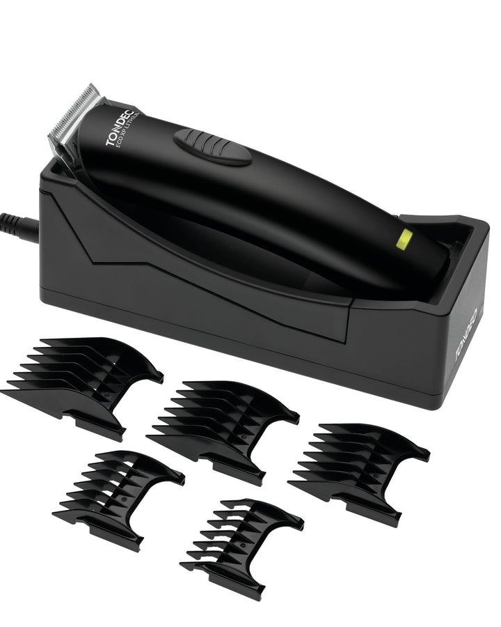TONDEO Profi Haarschneidemaschine ECO XP LITHIUM BLACK | Haarschneider inklusive Ladestation und Auf