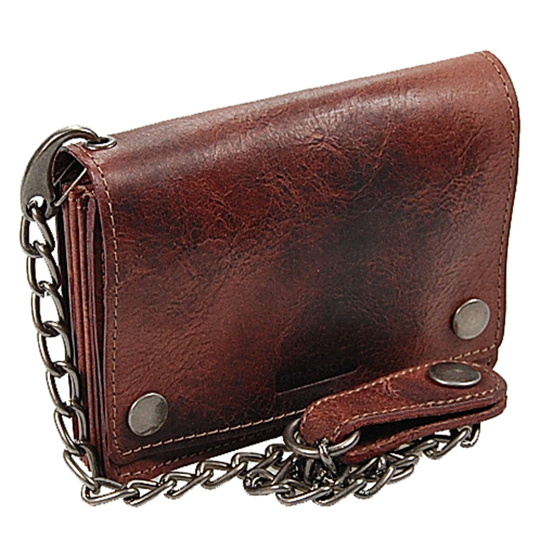 Branco Biker Geldbörse Leder mit Kette Herren Geldbeutel Kettenbörse Bikerbörse Trucker GoBago (Vint