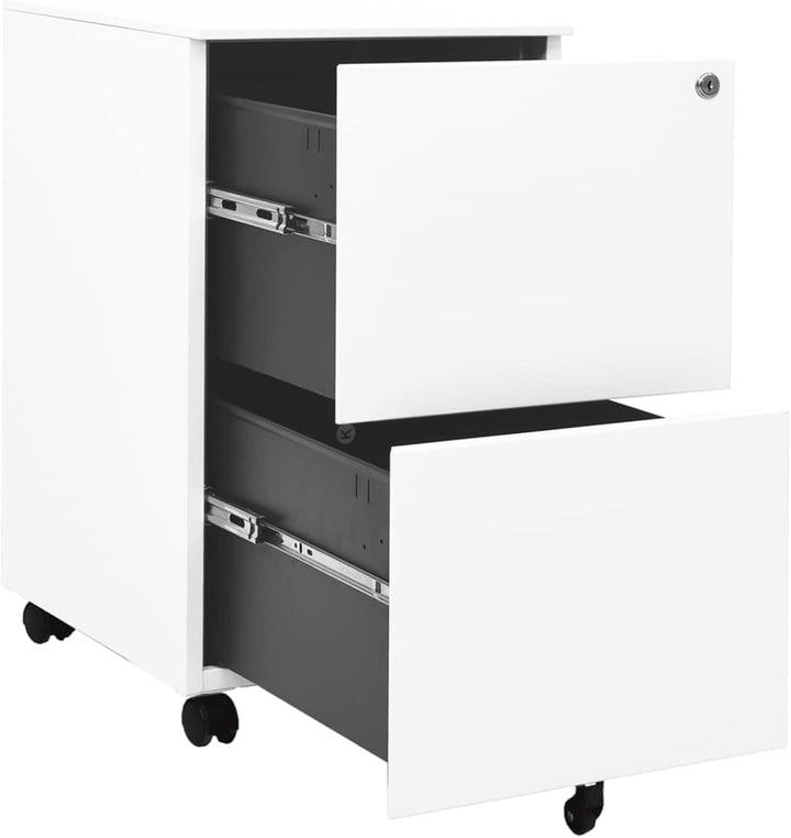 Aktenschrank mit Rollen Büroschrank Rollschrank Rollcontainer Schubladenschrank mit Schubladen Metal