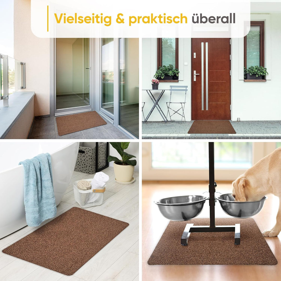 Entrando Fussmatte 40x60 cm - innen und aussen - Baumwolle - rutschfest, waschbar, robust - passt un