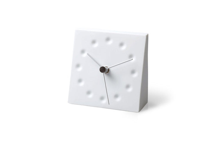 Lemnos Tischuhr Drops Draw The Existance/kleine Uhr zum hinstellen aus Porzellan, hergestellt in Jap