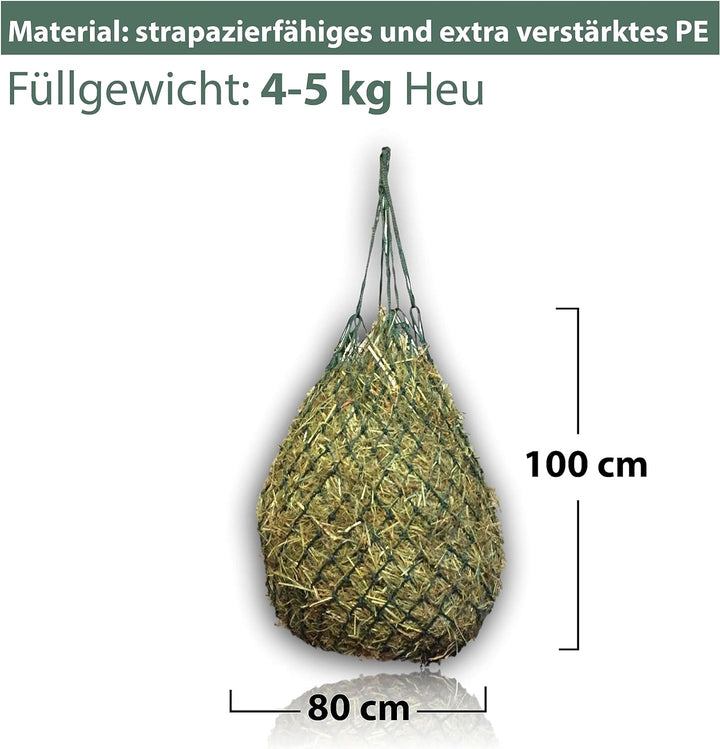 Extra grosses Heunetz für Pferde – 5cmx5cm Maschen - artgerechte Fütterung verbesserte Verdauung Heu