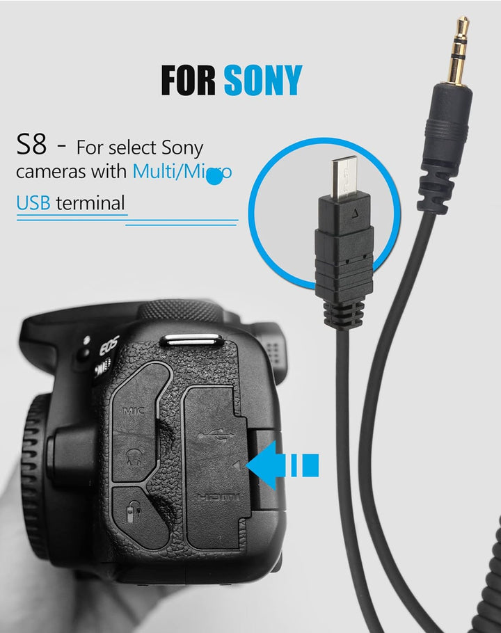 AODELAN Kompatibel mit Sony Kamera-Auslöser, digitaler Timer-Fernauslöser für Sony ILCE-a1, a9, a9M2