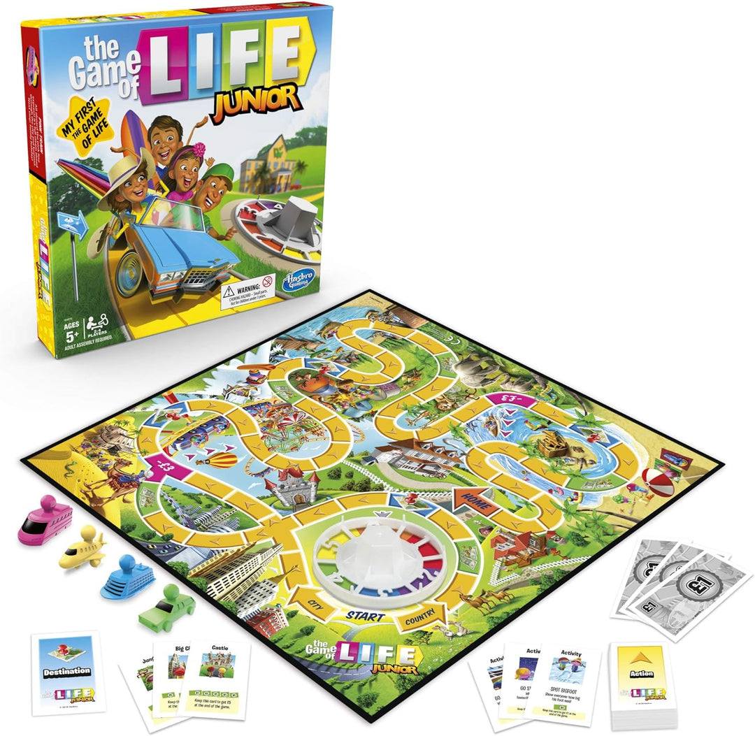 Hasbro Gaming The Game of Life Junior Board Game for Kids from Age 5, Game for 2 to 4 Players, The G