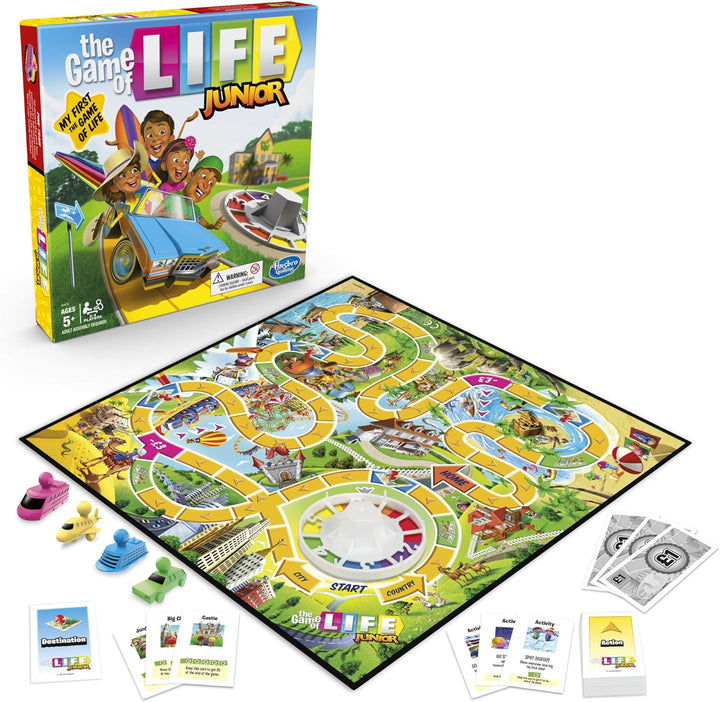 Hasbro Gaming The Game of Life Junior Board Game for Kids from Age 5, Game for 2 to 4 Players, The G