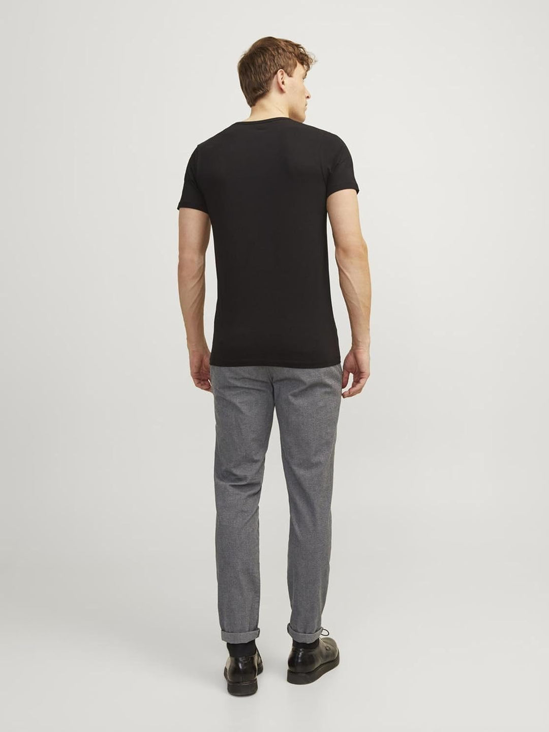 JACK & JONES Male Chino Hose Slim Fit Chino Hose 34W / 32L Drizzle, 34W / 32L Drizzle