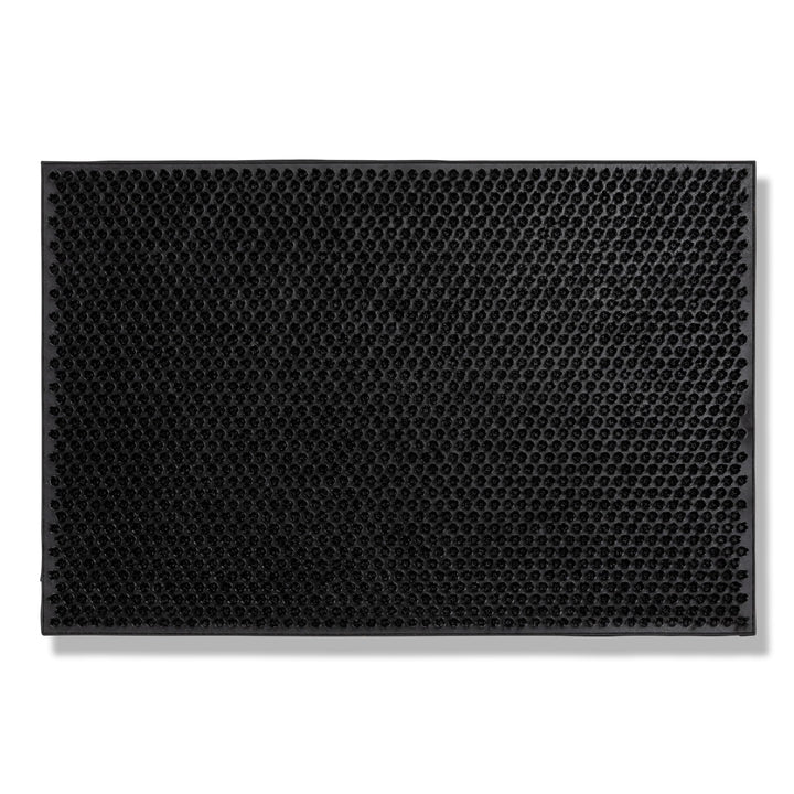 Carpido Wetterfeste Fussmatte Garten - Schwarz 40x60 cm - Outdoor Schmutzfangmatte - Türmatte leicht