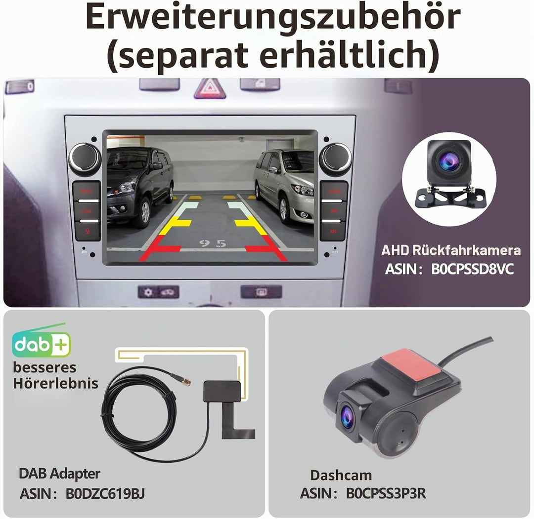 LXKLSZ Autoradio kompatibel mit Carplay/Android Auto für OPEL Antara Zafira Corsa Vivaro Combo mit 7