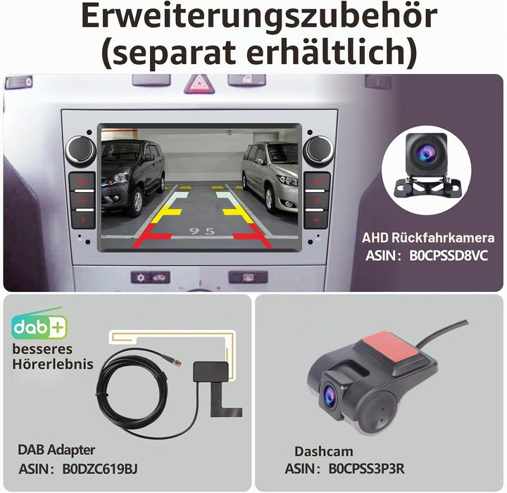 LXKLSZ Autoradio kompatibel mit Carplay/Android Auto für OPEL Antara Zafira Corsa Vivaro Combo mit 7
