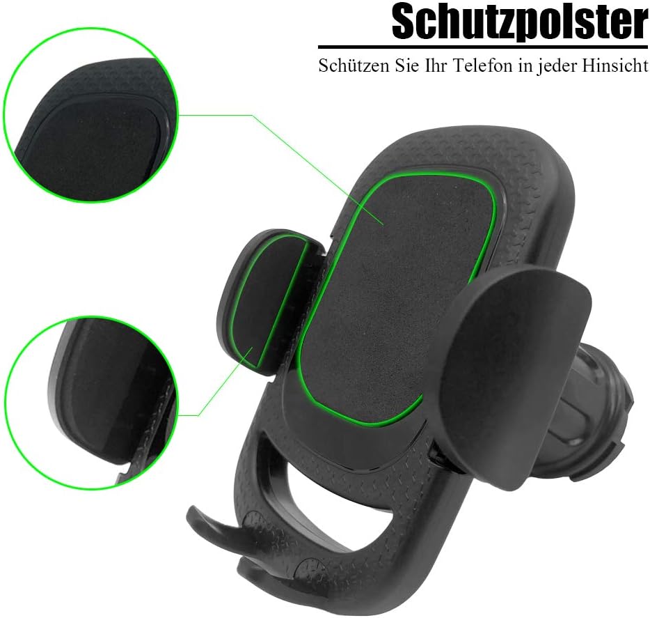 FIEMACH Handyhalterung für Smart 453, Halterung der Zweiten Generation für Smart ForTwo/ForFour Schw