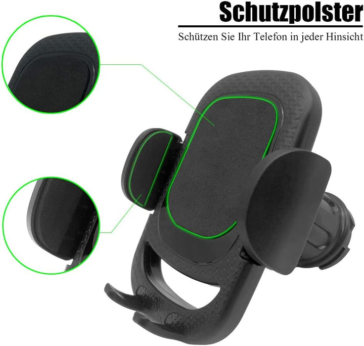 FIEMACH Handyhalterung für Smart 453, Halterung der Zweiten Generation für Smart ForTwo/ForFour Schw