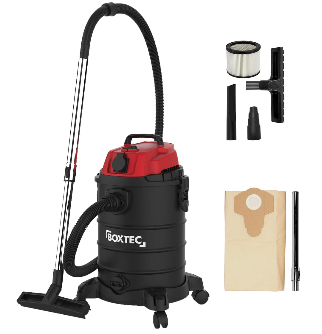 BOXTEC NTS 30 Industriesauger Nass-Trockensauger 30L Einschaltautomatik bis 2000W, mit Blasfunktion,