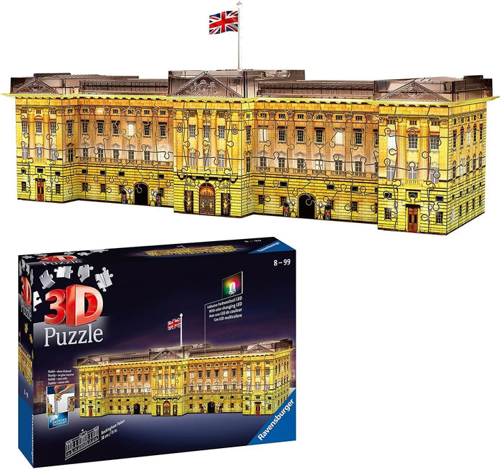 Ravensburger 3D Puzzle Buckingham Palace bei Nacht 12529 - leuchtet im Dunkeln - der Buckingham Pala