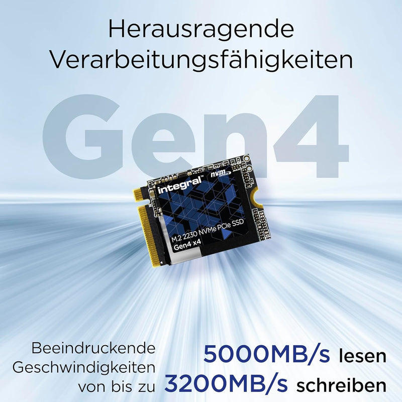 Integral 1TB NVMe M.2 PCIe Gen4 x4 SSD | M2 SSD PCIe 4.0 - Read Speed bis zu 4900MB/s, Write Speed b