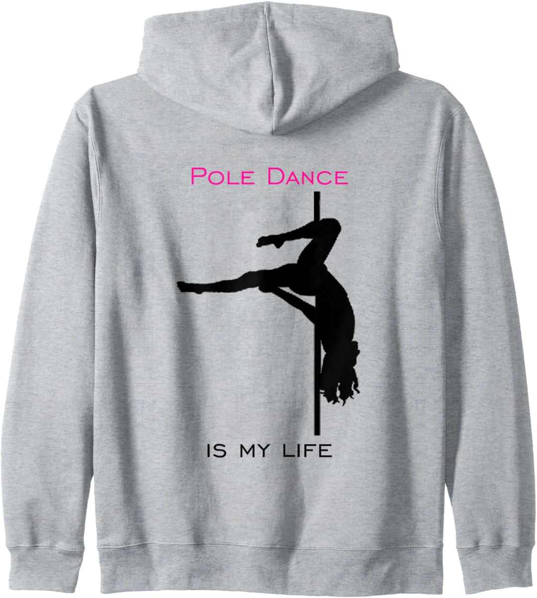 Pole Dance Silhouette Stange Tanzen Training Oberteil Frau Kapuzenjacke