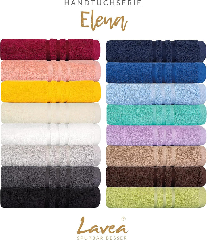 Lavea 2er Set Saunatuch 80x200cm, Frottierserie Elena, Silber 2 x 80 x 200 cm Silber, 2 x 80 x 200 c