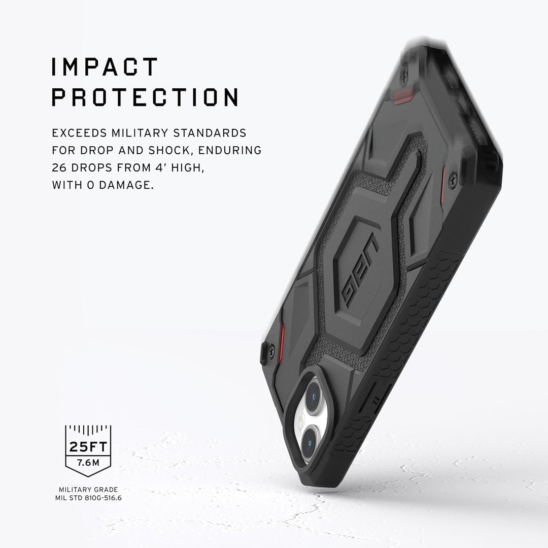 URBAN ARMOR GEAR Monarch Pro Schutzhülle kompatibel mit Apple iPhone 15 Plus Hülle [Wireless Chargin