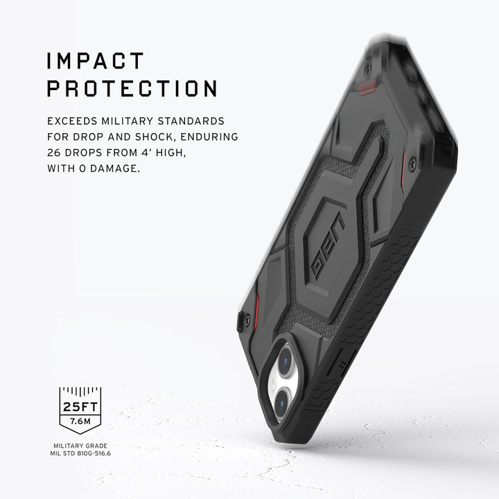 URBAN ARMOR GEAR Monarch Pro Schutzhülle kompatibel mit Apple iPhone 15 Plus Hülle [Wireless Chargin