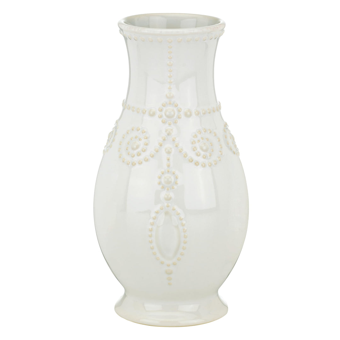 LENOX Weisse French Perle 20,3 cm geriffelte Vase, 0,9 kg, Geriffelte Vase