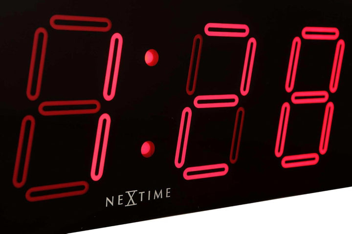 NeXtime NT3059 Big D Wanduhren, Metall und Kunststoff, Schwarz, 51.5 x 18 x 4.5 cm