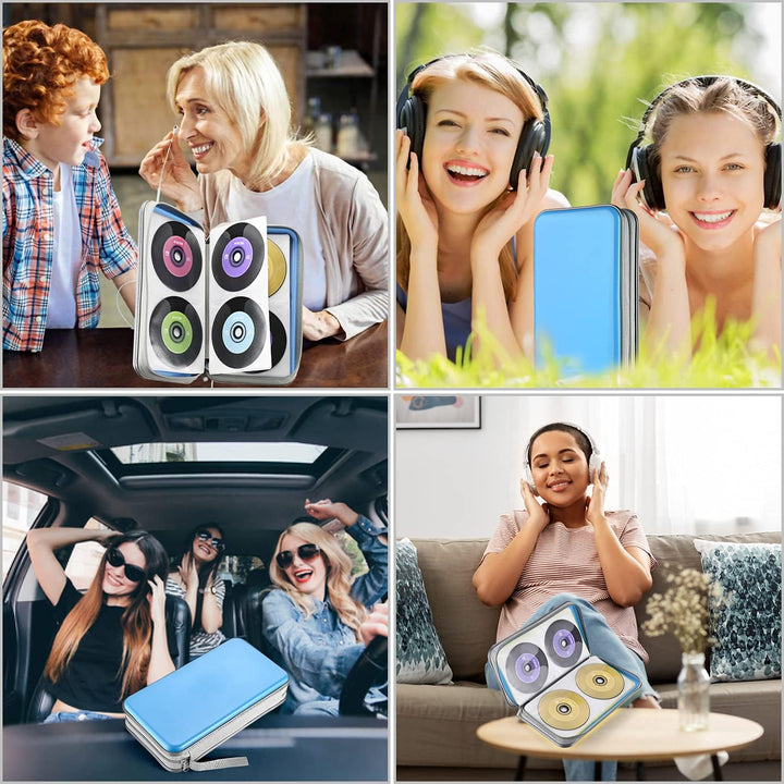 UENTIP CD Tasche,96 CD/DVD Tasche Hartplastik CD Taschen Aufbewahrung Schutzhülle DVD Lagerung CD Ta